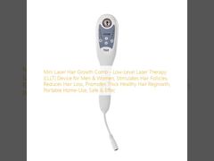 Mini Laser Hair Growth Comb - Low-Level Laser Therapy (LLLT) Device for Men & Women, Stimulates Hair Follicles, Reduces Hair Loss, Promotes Thick Healthy Hair Regrowth, Portable Home-Use, Safe & Effec
